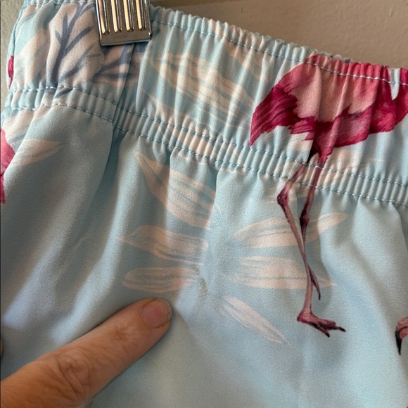 Tropical Flamingo Print Men's Swim Trunks XXL - Picture 8 of 10